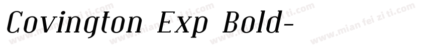 Covington Exp Bold字体转换